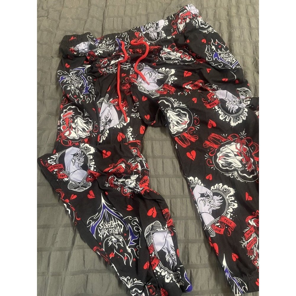 Disney Store Villains Ursula Maleficent Evil Queen Pajama Lounge Pants Size L